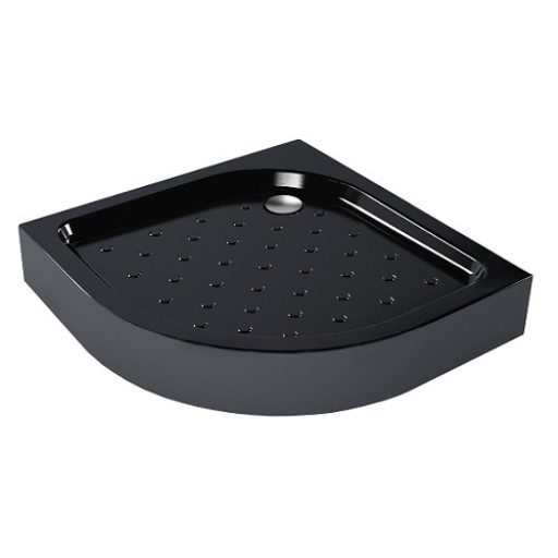 Душевой поддон МЕТАКАМ Classic Black N 80х80 см низкий четверть круга акриловый